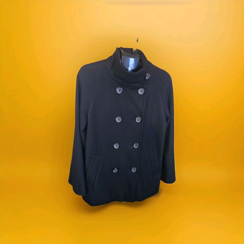 Woman's Sz:12/L Calvin Klein Double-Breasted Peacoat Wool Blend Jacket*EXCELLENT